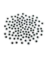 Paste-On Black & White Wiggle Eyes - 10 mm, Pack of 100