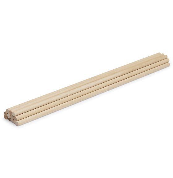 Smooth Wooden Dowels - 3/8" x 36" - Dozen
