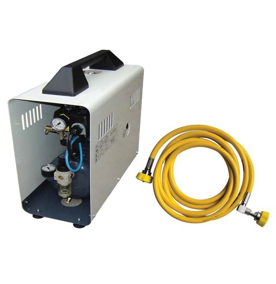 Super Silent Air Compressor - 110 Volt Single Phase with DISS Hose