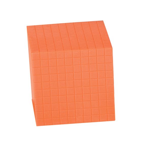 Opaque Base Ten Decimetre Cube - Orange
