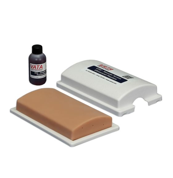Coussinet d'entraînement à l'échographie pour accès vasculaire, 4 veines avec bifurcation et veine profonde - Peau claire