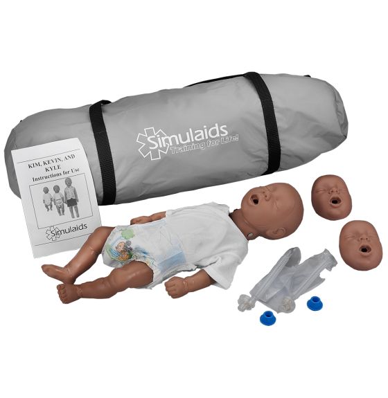 Mannequin de nouveau-né Kim™ pour RCR/RCP - Foncé