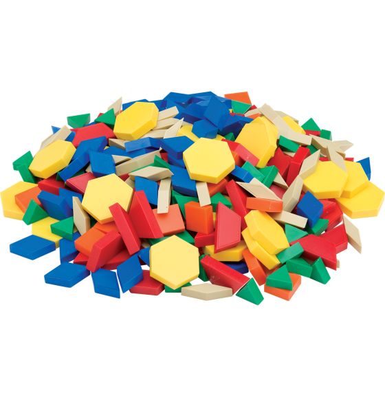 Deluxe 1 cm Plastic Pattern Blocks 