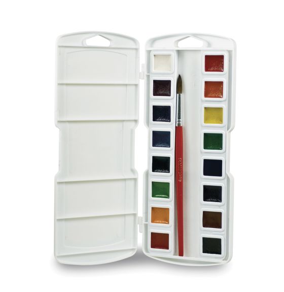 PRANG&reg; Half-Pan Watercolours - 16-colour Set