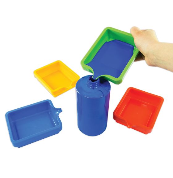 Plateaux à peinture colorés - Paquet de 4 