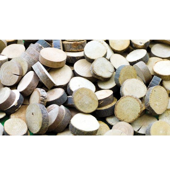 Retailles de bois en rondelles - Sac de 250 g (8,8 oz)