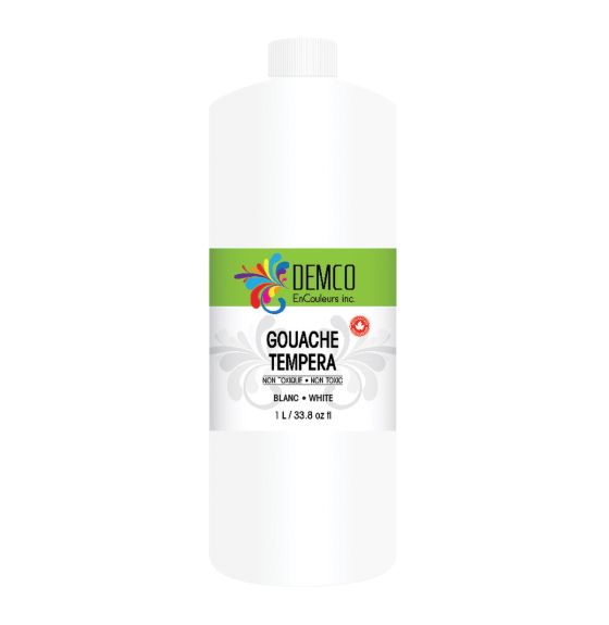 Gouache Demco EnCouleurs - Blanc, 1 L