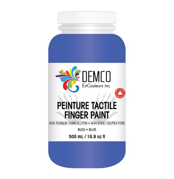 Demco EnCouleurs Finger Paint - Blue, 500 mL