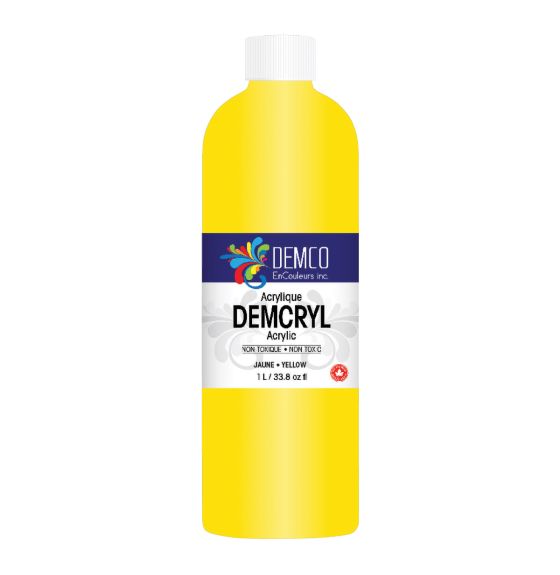 Peinture acrylique Demcryl Demco 1 L - Jaune