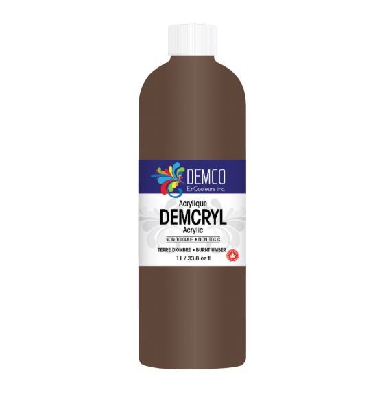 Peinture acrylique Demcryl Demco 1 L - Terre d'ombre brûlée