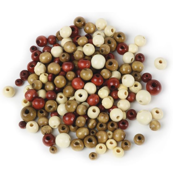 Round Natural Beads - 40 gram Pack