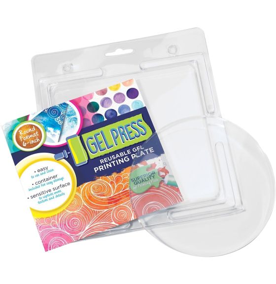 Gel Press Permanent Gel Printing Plate - 6" Circle