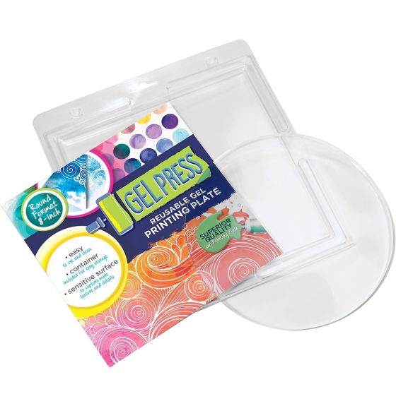 Gel Press Permanent Gel Printing Plate - 8" Circle