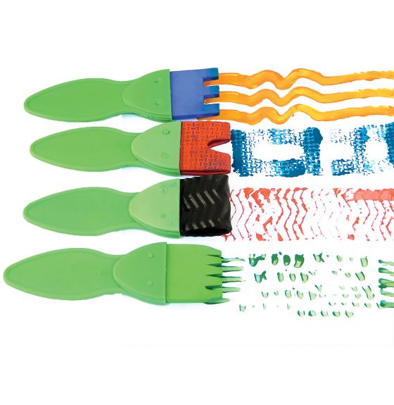 Outils pour effets spéciaux de peinture, 12,7 cm x 3,6 cm (5" x 1,4") - Ensemble de 4