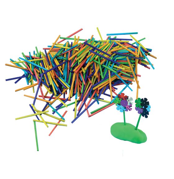 3000 bâtons d'allumettes en bois coloré