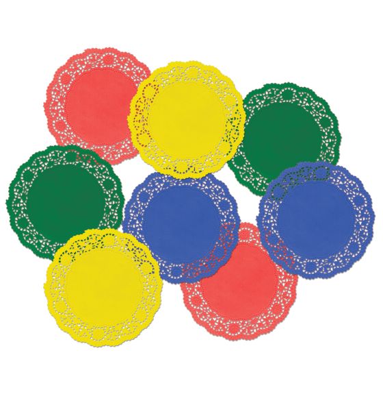Paquet de 120 napperons colorés de papier