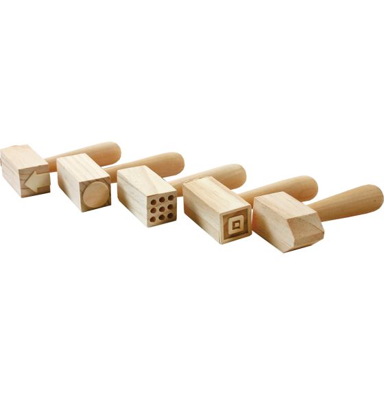 Maillets de bois à double face - Ensemble de 5