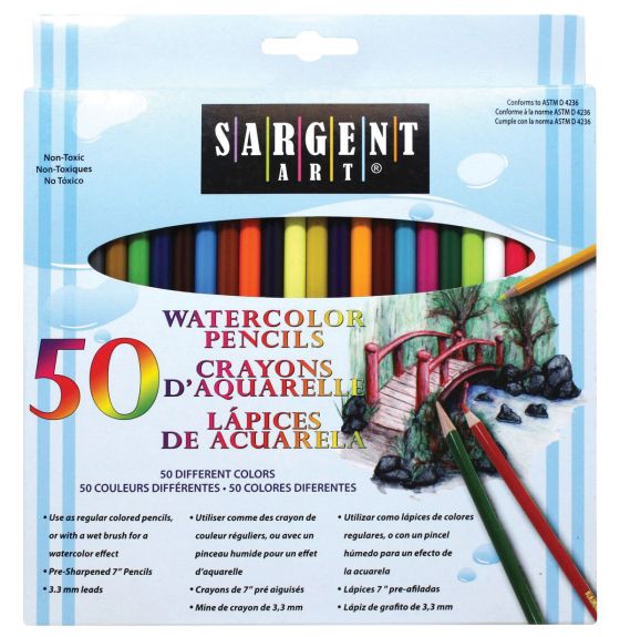 Sargent Art® Watercolour Pencils - Assorted - Set of 50
