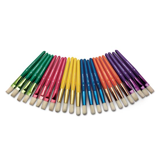 Royal Brush&reg; Classroom Value Pack - Chubby Early Learning Brushes - Pack of 24