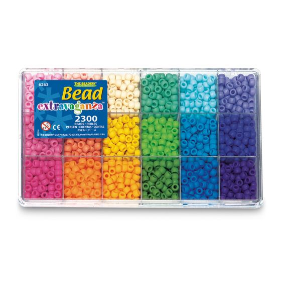 Boîte de perles aux douces couleurs douces de l'arc-en-ciel