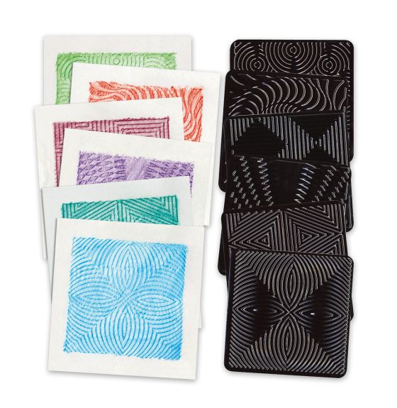 Op Art Rubbing Plates