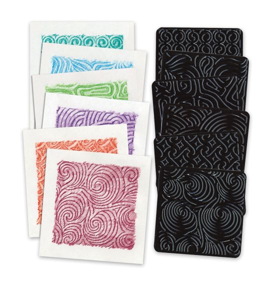 Ensemble de 6 plaques de frottis - Courbes