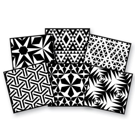 Ensemble de 6 plaques de frottis – Triangles