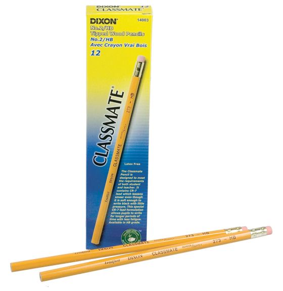 Dixon Classmate HB Pencils with Eraser