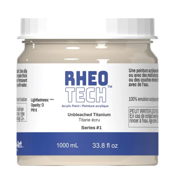 Peinture acrylique Rheotech, 1 L (34 oz) - Titane écru