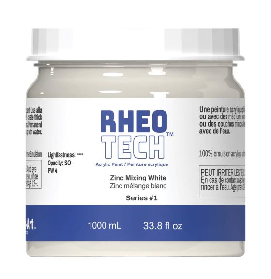 Peinture acrylique Rheotech, 1 L (34 oz) - Zinc mélange blanc