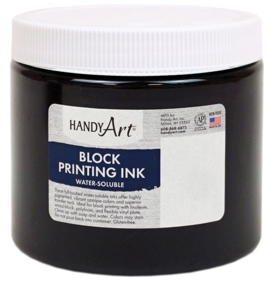 Handy Art Block Printing Ink - 16 oz. (473ml) - Black