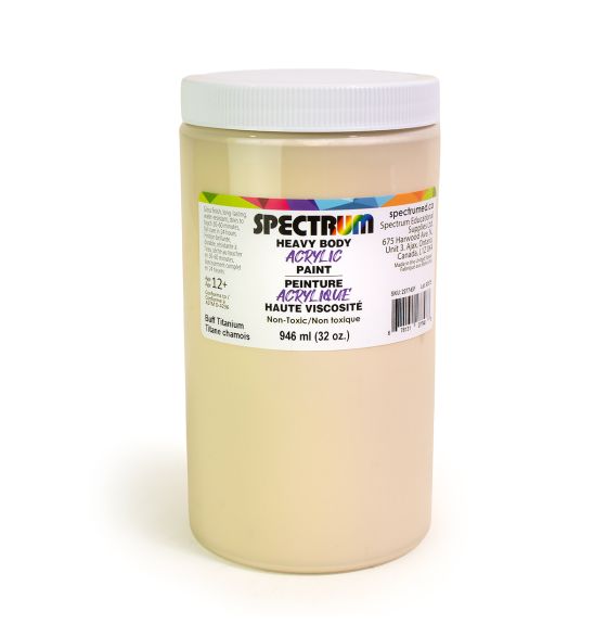 Peinture acrylique Spectrum, titane chamois, haute viscosité - 946 ml (32 oz)