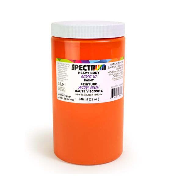 Peinture acrylique Spectrum, orange de chrome, haute viscosité - 946 ml (32 oz)