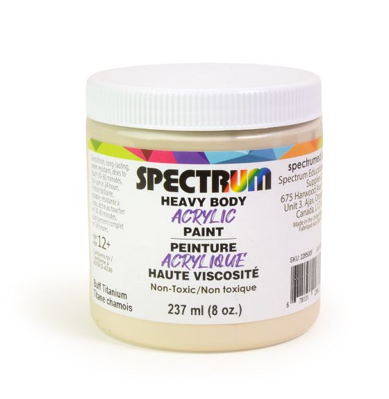 Spectrum Heavy Body Acrylic Paint - 237 mL (8 oz) - Buff Titanium