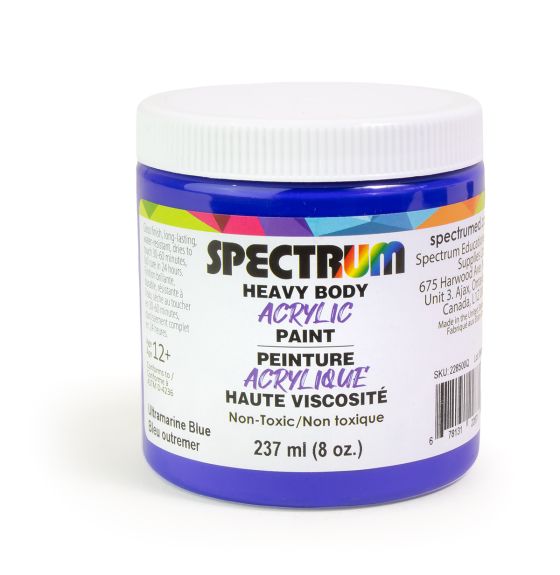 Peinture acrylique à haute viscosité Spectrum, 237 ml (8 oz) - Bleu outremer
