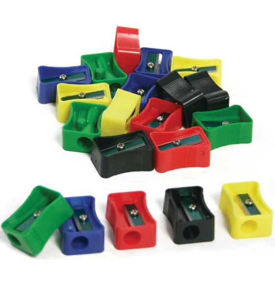 Taille-crayons en plastique à un trou - Paquet de 20