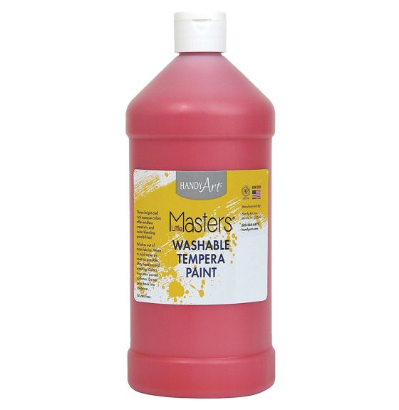 Little Masters&reg; Washable Tempera Paint - 32 oz (946 mL) - Red
