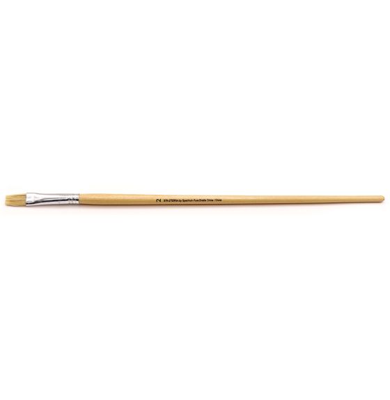 Eterna Brush 579-02 - Long Handle, Flat - Size 2