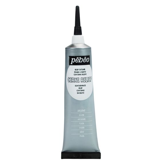 Tube de peinture à contours Pébéo Cerne Relief (20 ml) - Argent