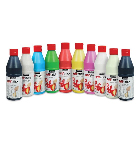Peinture repositionnable Arti'Stick pour fenêtres, 500 ml - Ensemble de classe de 10 bouteilles