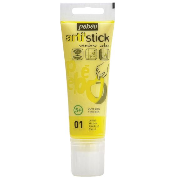 Arti'Stick Repositionable Window Paint 75 mL - Yellow