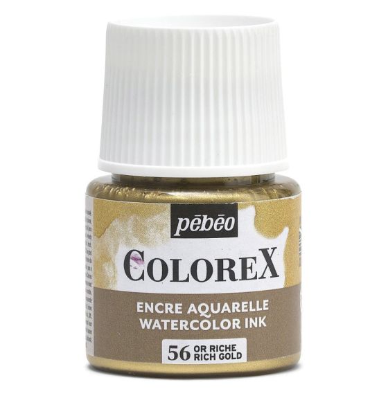 Encre aquarelle Pébéo Colorex, 45 mL (1,5 oz) - Or riche