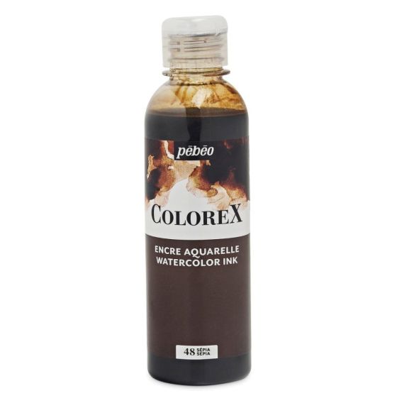 Encre aquarelle Pébéo Colorex, 250 ml (8,4 oz) - Sépia