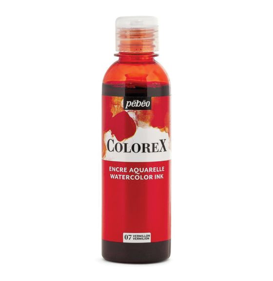 Encre aquarelle Pébéo Colorex, 250 ml (8,4 oz) - Vermillon