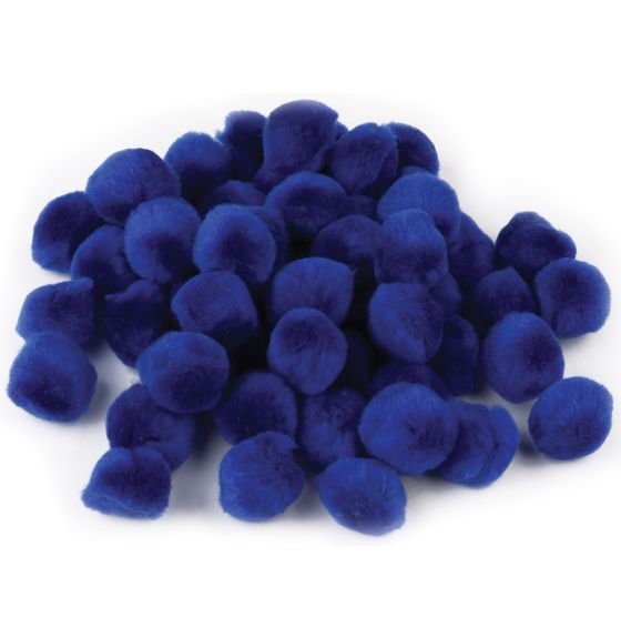 VALUE PACK Pom-Poms - 2.5 cm (1") - Pack of 100 - Dark Blue