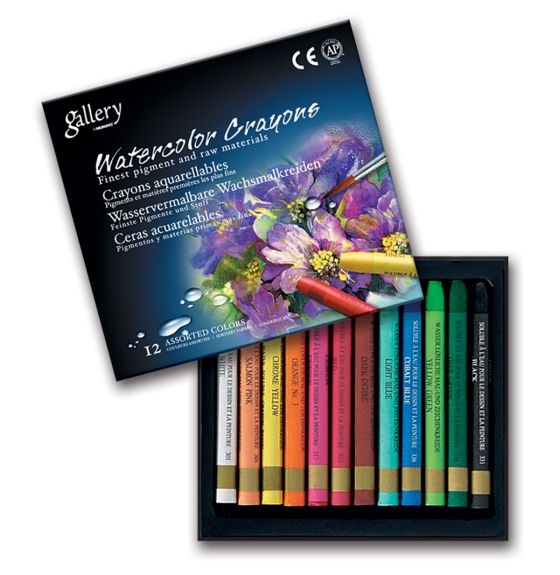 Crayons aquarelle Mungyo® Gallery - Ensemble de 12 - Couleurs assorties