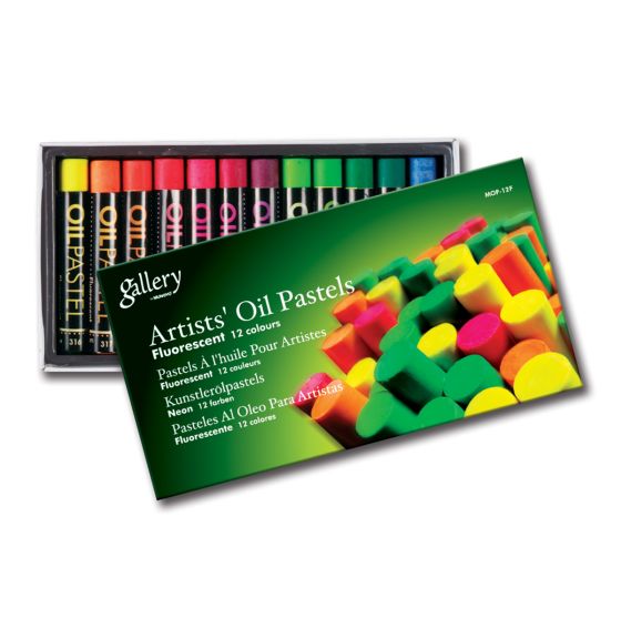 Mungyo® Oil Pastels - Neon Colours, Set of 12