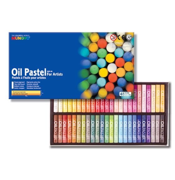Ensemble de 48 pastels à l'huile Mungyo&reg; aux couleurs assorties - Boîte de 48