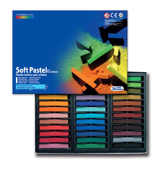 Mungyo® Soft Pastels, Elementary Grade - Assorted Colours, Set of 36