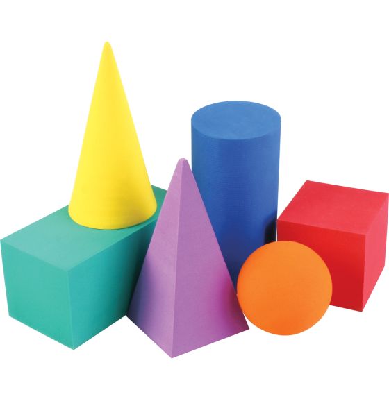 Mini solides géométriques en mousse - Ensemble de 6